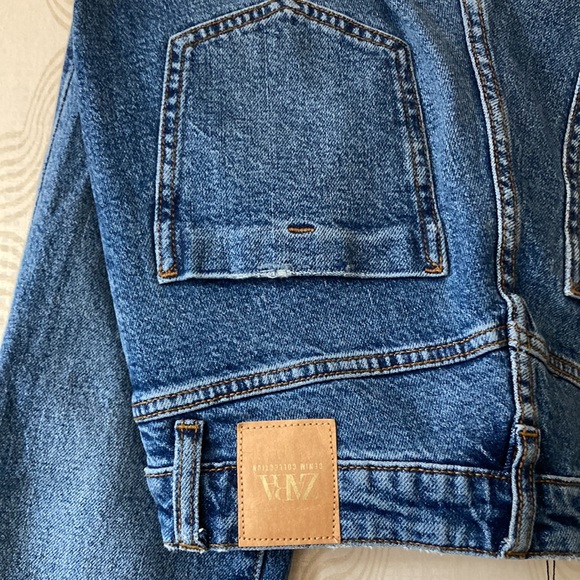 ZARA Slim Flare Blue Jeans - Picture 4 of 7